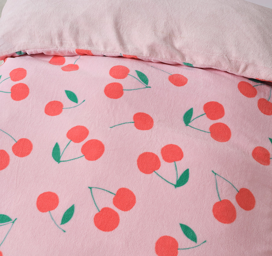Cherrylicious Fleece Quilt Cover Set Range