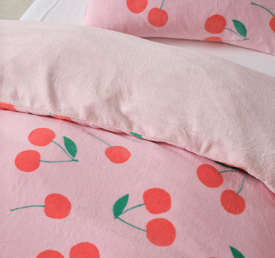 Cherrylicious Fleece Quilt Cover Set Range