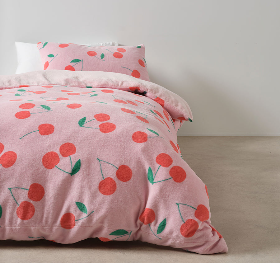 Cherrylicious Fleece Quilt Cover Set Range
