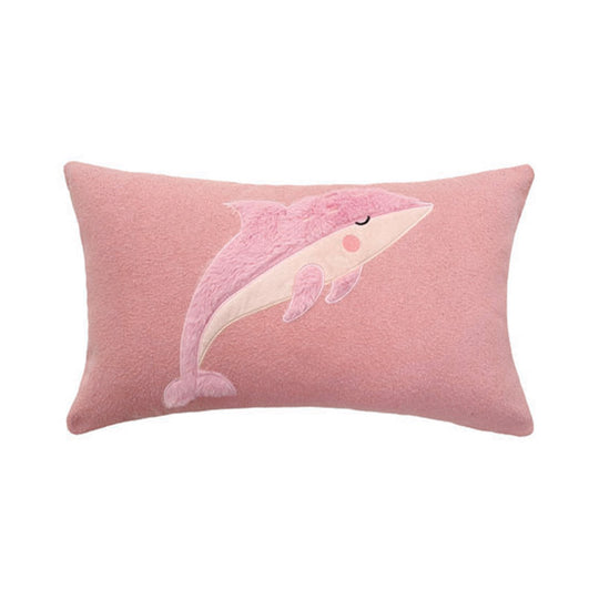 Dreamy Dolphin 35x55cm Filled Cushion Candy Pink