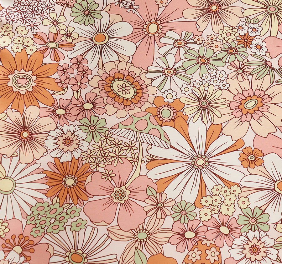 Flower Power 2 Piece Cot Fitted Sheets Multi