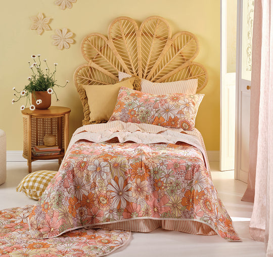 Flower Power Coverlet Set Multi
