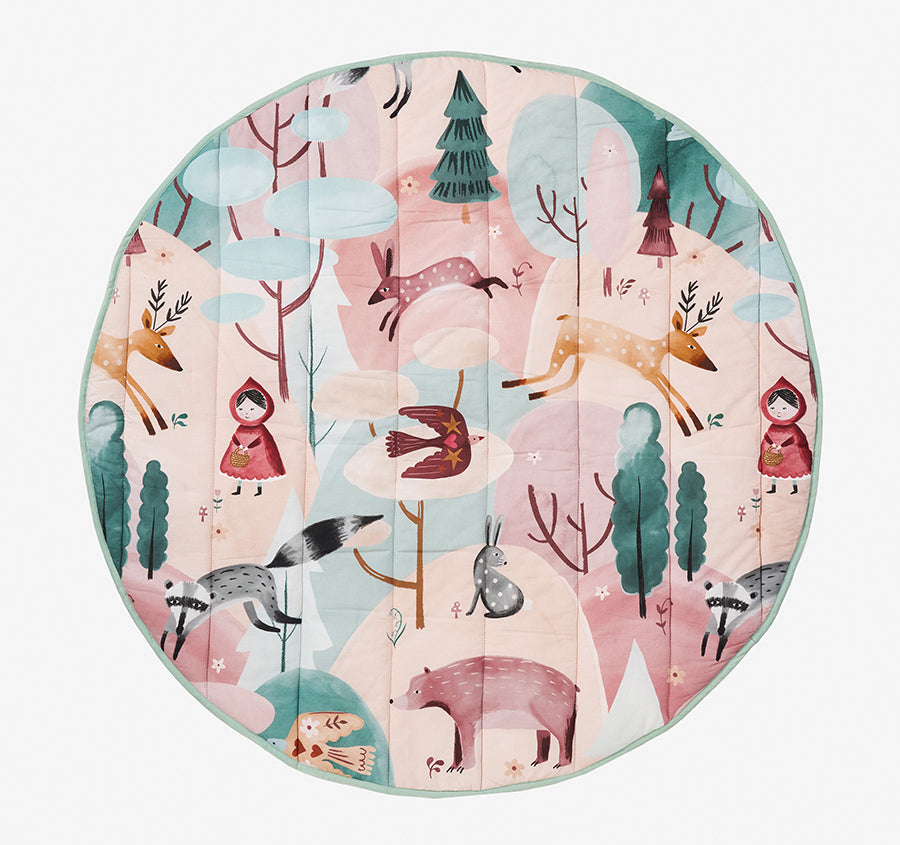 Folk Woodland 120cm Round Play Mat