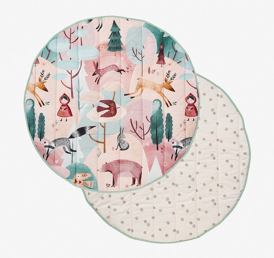 Folk Woodland 120cm Round Play Mat