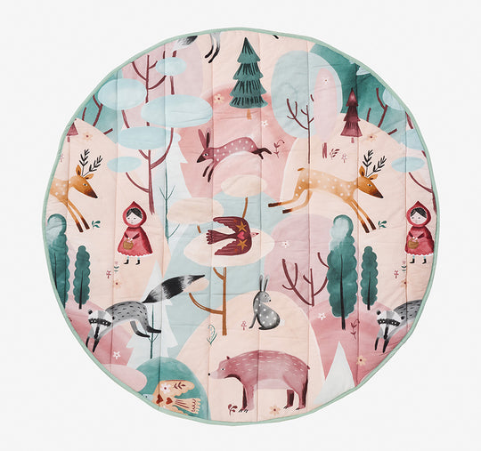 Folk Woodland 120cm Round Play Mat