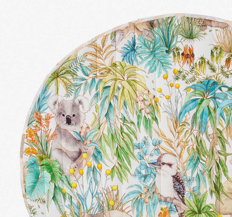 Gum Leaf Gully 120cm Round Playmat Green