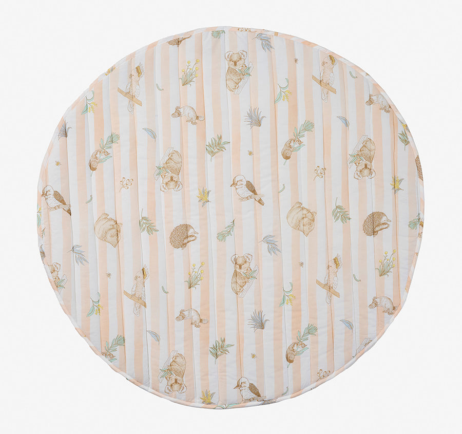 Gum Leaf Gully 120cm Round Playmat Green
