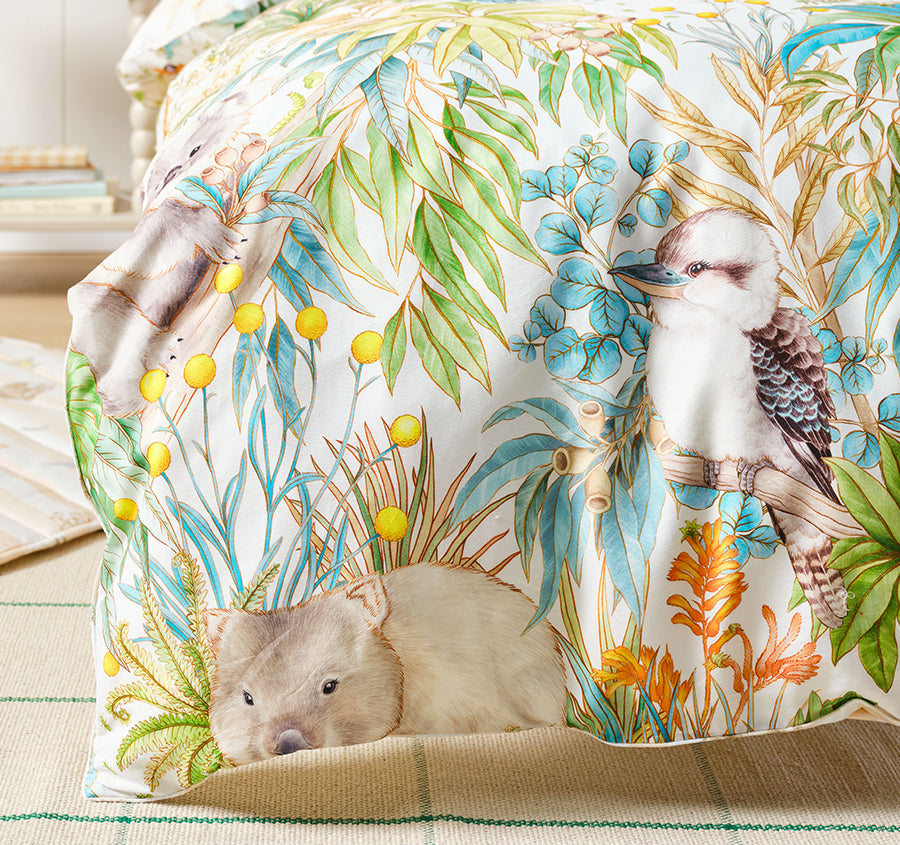 Gum Leaf Gully Quilt Cover Set Range Green