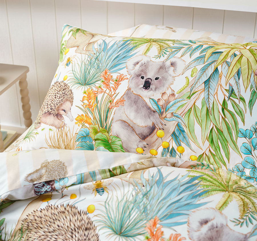 Gum Leaf Gully Quilt Cover Set Range Green