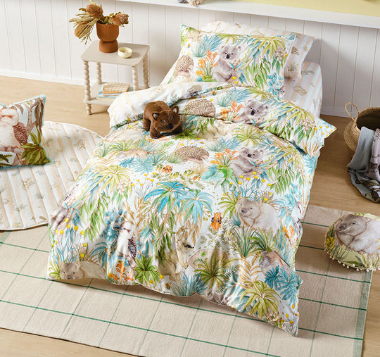 Gum Leaf Gully Quilt Cover Set Range Green