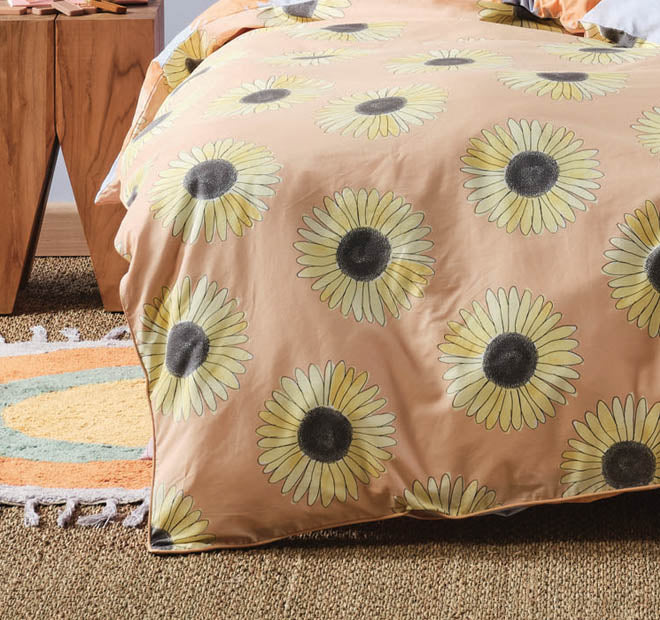 Hello Sunshine Quilt Cover Set Range Peach