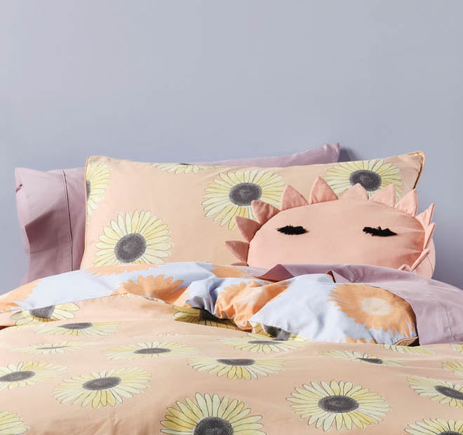 Hello Sunshine Quilt Cover Set Range Peach