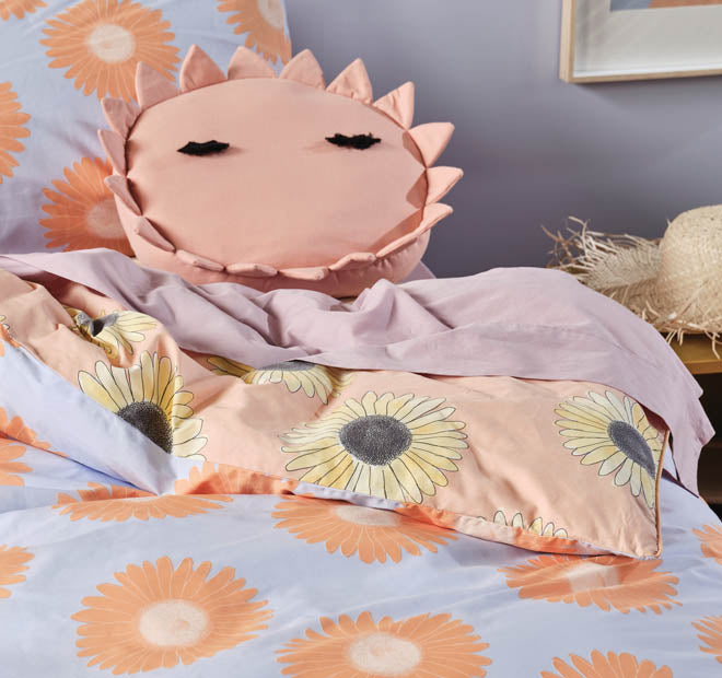 Hello Sunshine Quilt Cover Set Range Peach