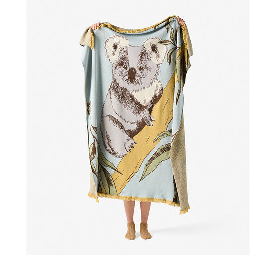 Kevin Koala 120x140cm Throw Rug Blue