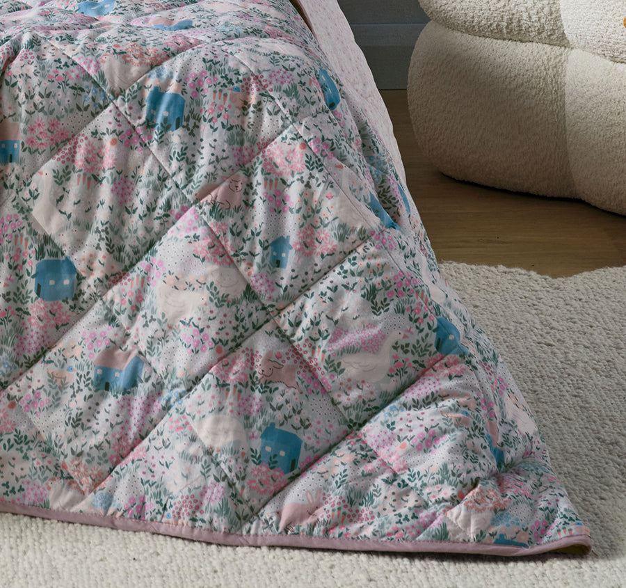 Lottie Single to King Single Bed Coverlet Set Multi