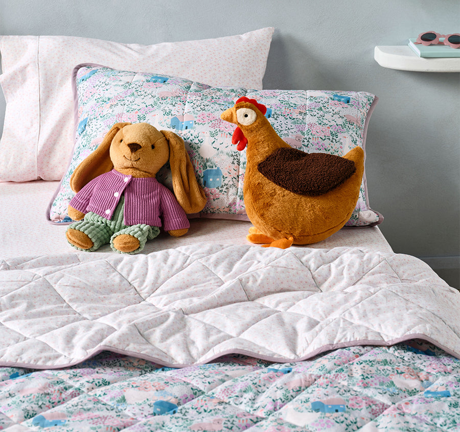 Lottie Single to King Single Bed Coverlet Set Multi