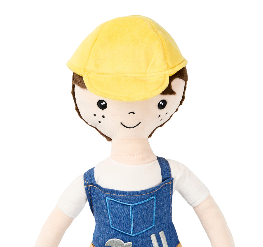 Novelty Filled Cushion Eddie The Tradie Blue