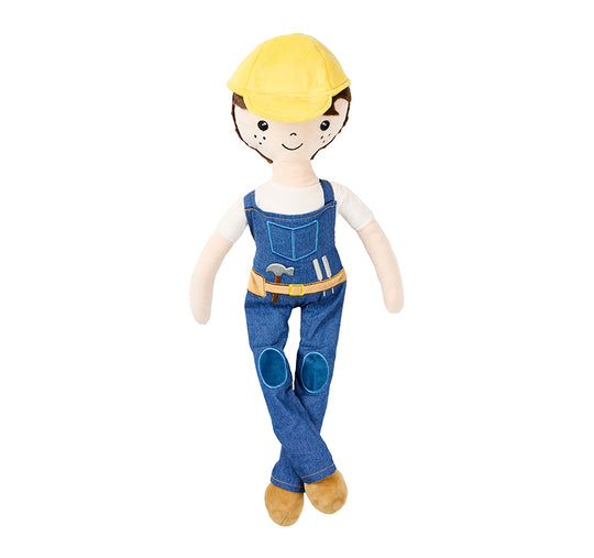 Novelty Filled Cushion Eddie The Tradie Blue