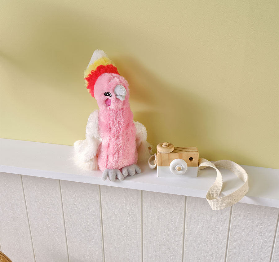 Novelty Filled Cushion Greta Galah Pink