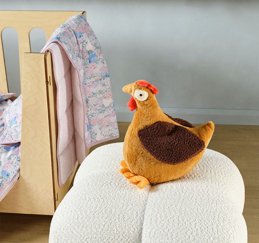 Novelty Filled Cushion Hettie Hen Brown