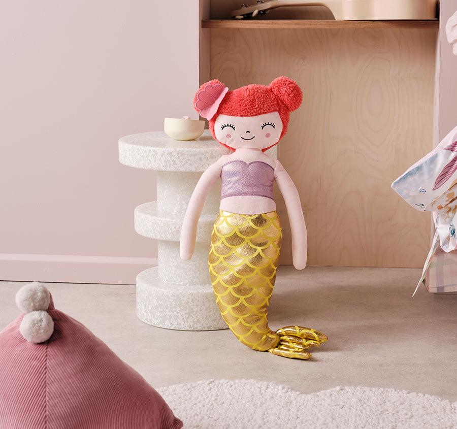 Novelty Filled Cushion Marielle Mermaid Gold