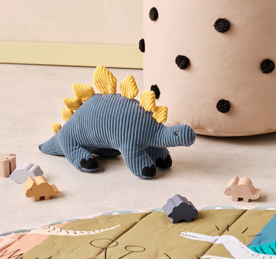Novelty Filled Cushion Sal Stegosaurus Blue