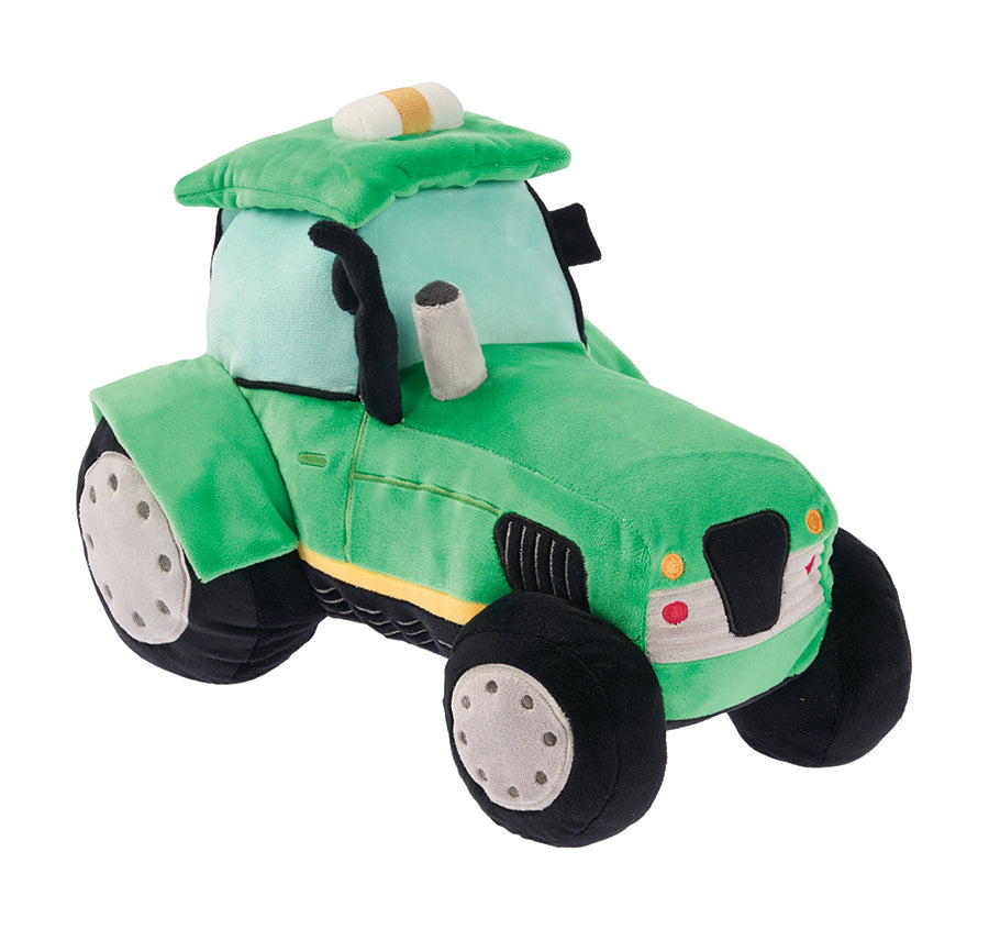 Novelty Filled Cushion Travis Tractor Green