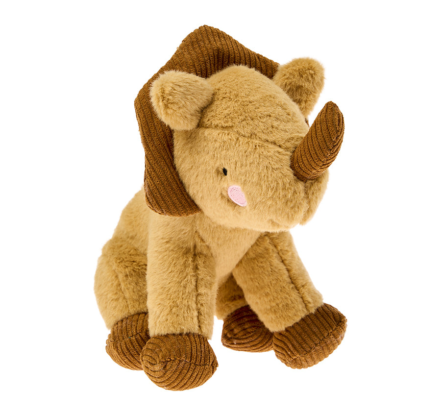 Novelty Filled Cushion Trevor Triceratops Brown