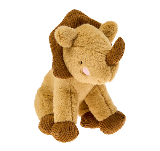 Novelty Filled Cushion Trevor Triceratops Brown