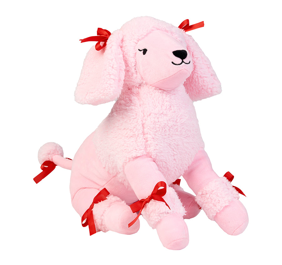 Novelty Filled Cushion Paris Poodle Pink