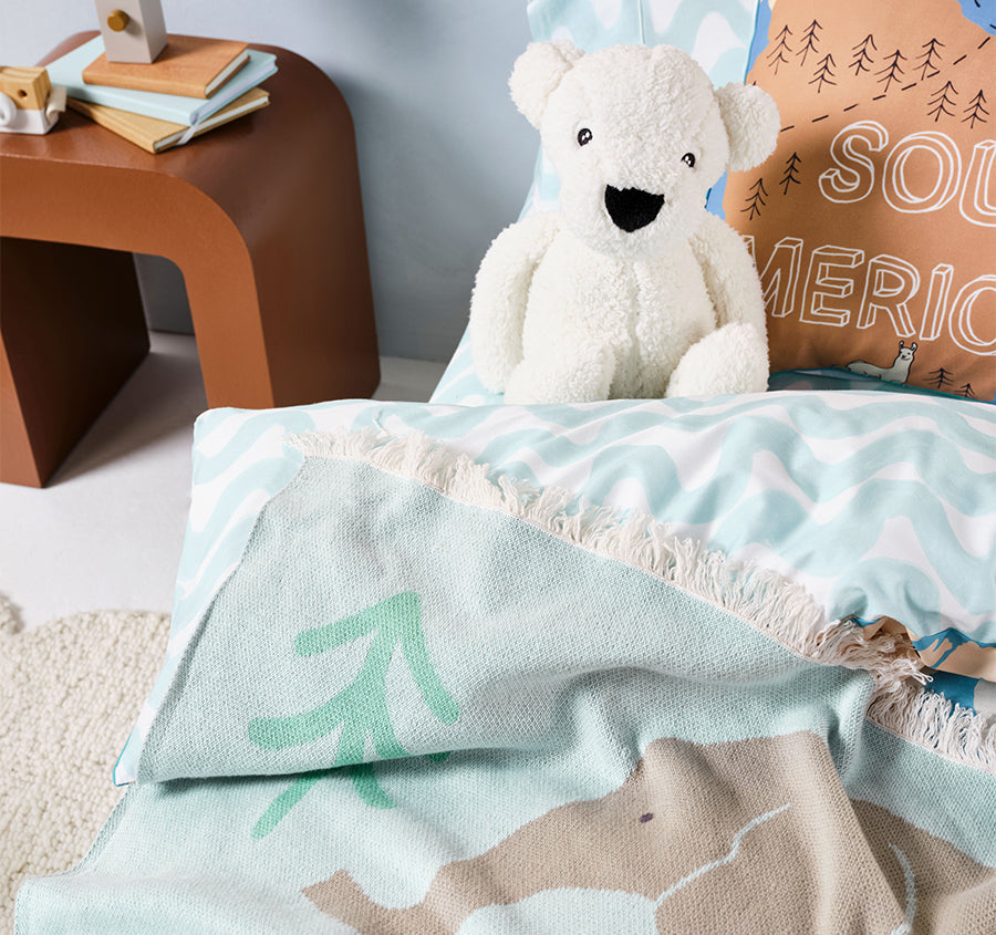 Novelty Filled Cushion Perry Polar Bear White