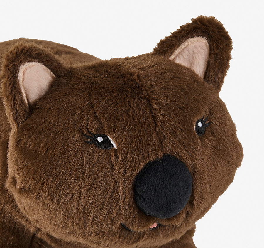 Novelty Filled Cushion William Wombat Brown