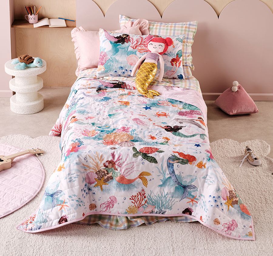 Ocean Magic Coverlet Set Blue