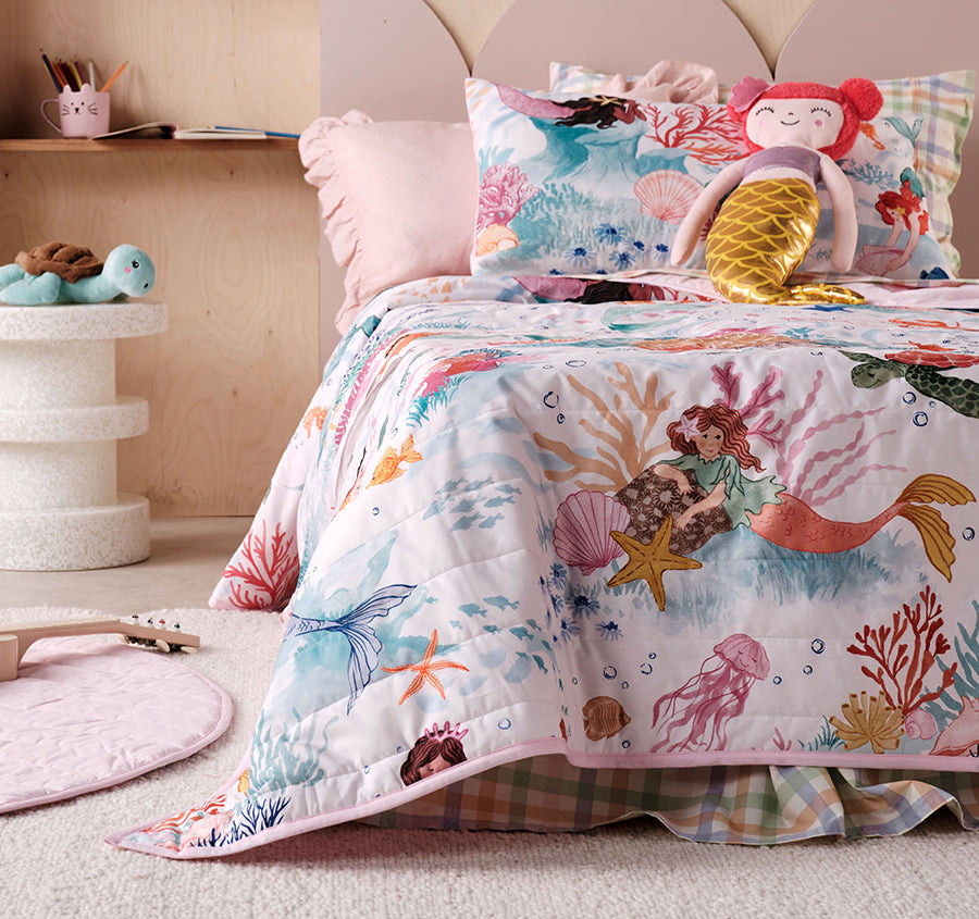 Ocean Magic Coverlet Set Blue