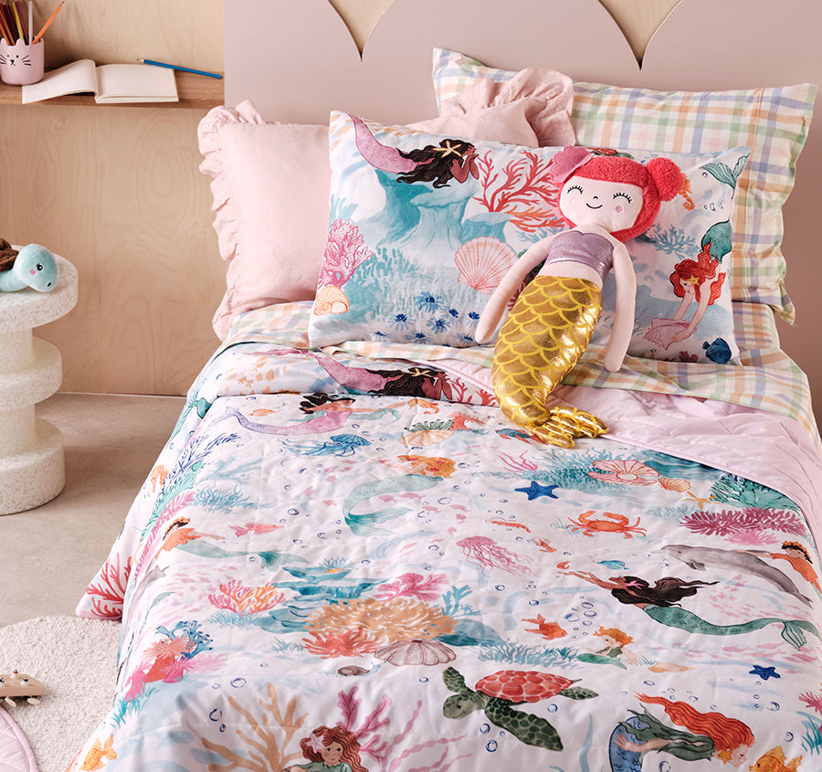 Ocean Magic Coverlet Set Blue