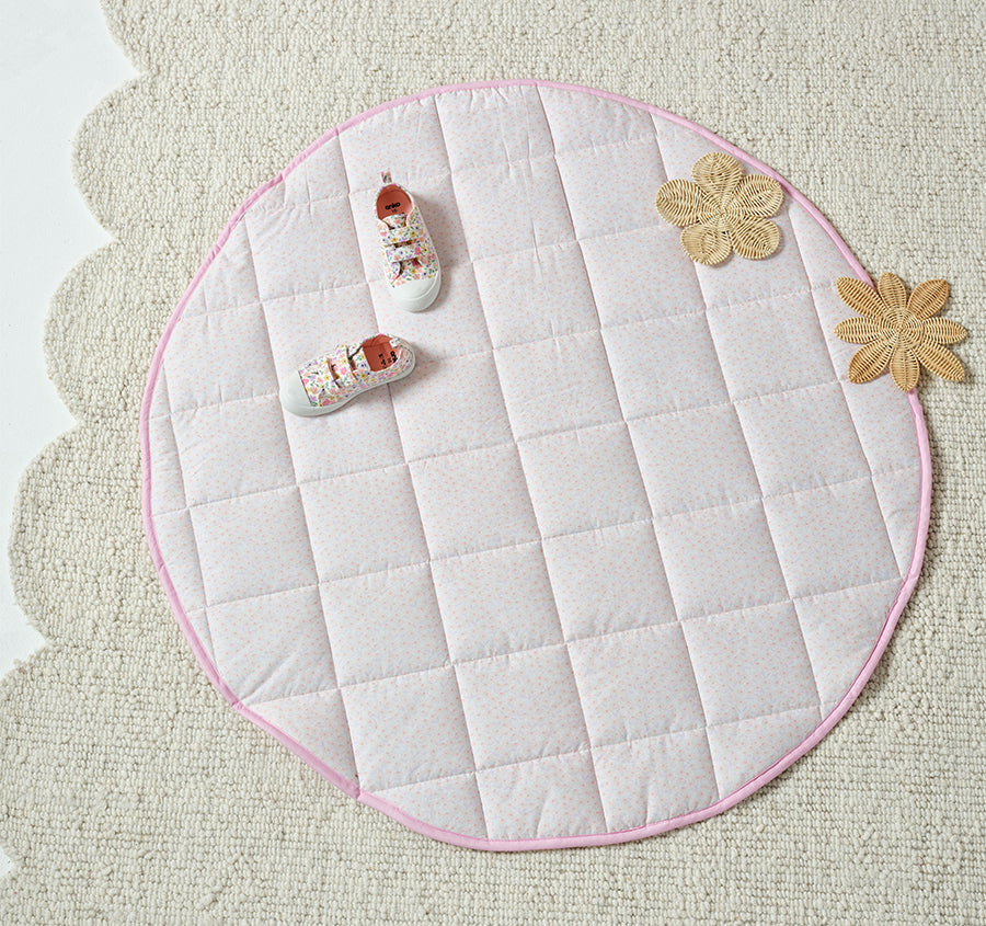 Petite Paris 120cm Round Playmat Pink