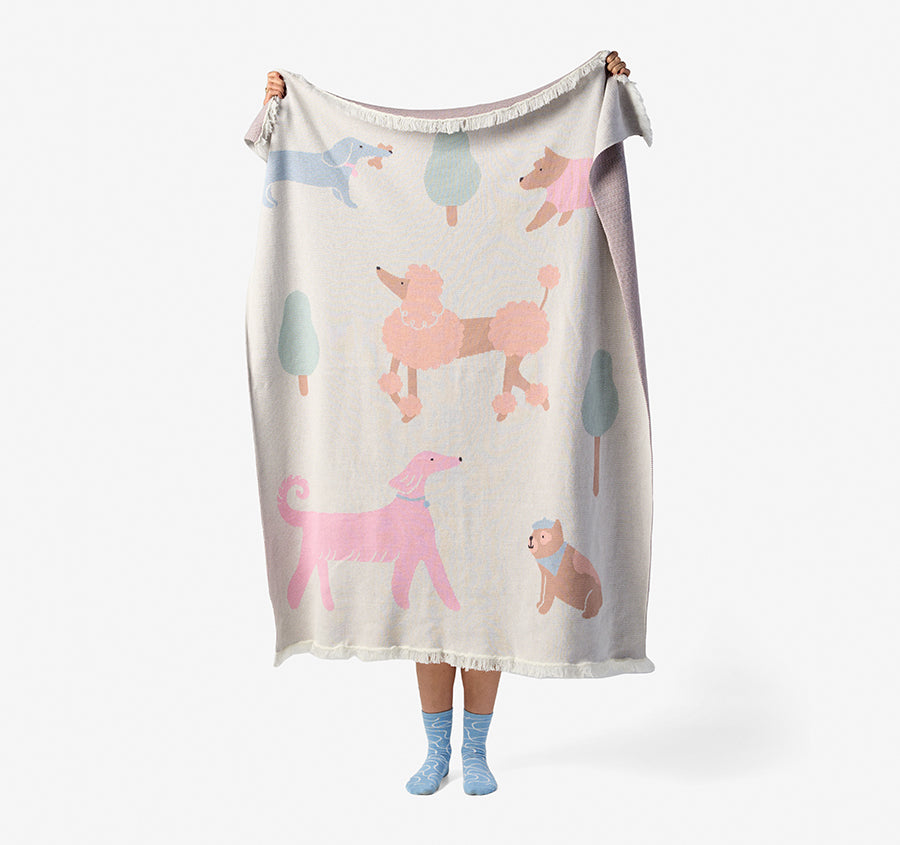 Petite Paris 120x140cm Throw Rug Blush