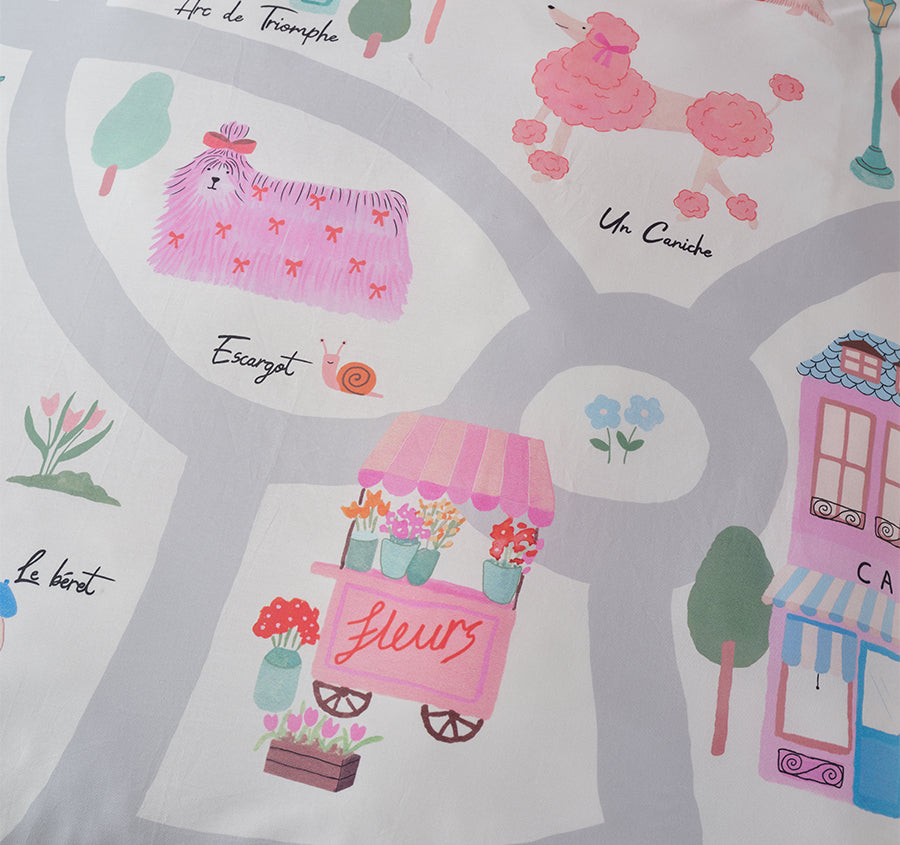 Petite Paris Quilt Cover Set Range Pink