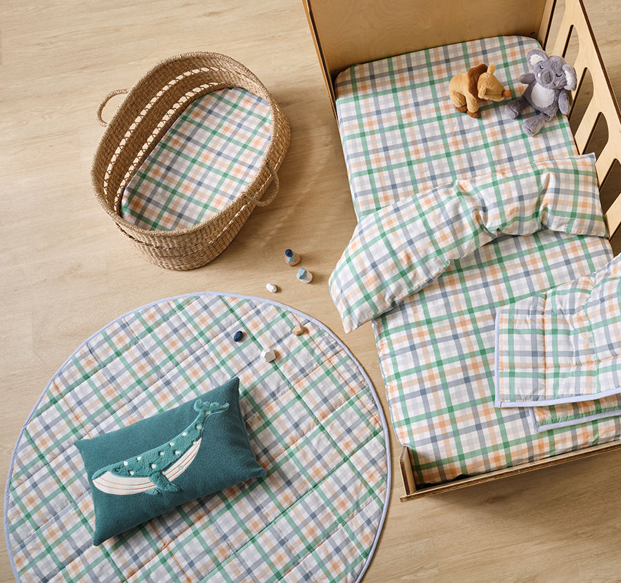 Playground Cot Coverlet Green