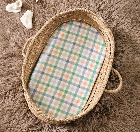 Playground 2 Piece Bassinet Fitted Sheets Green