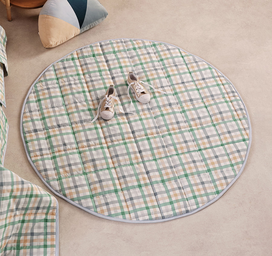 Playground 120cm Round Playmat Green