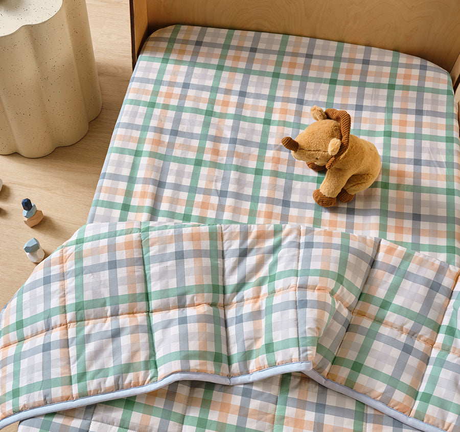 Playground Cot Coverlet Green