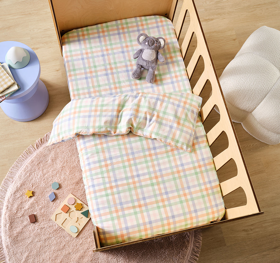 Playground Cot Quilt Cover Orange