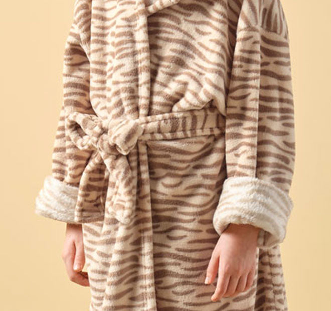 Plush Kids Bathrobe Range Tiger