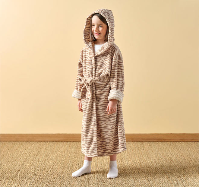 Plush Kids Bathrobe Range Tiger