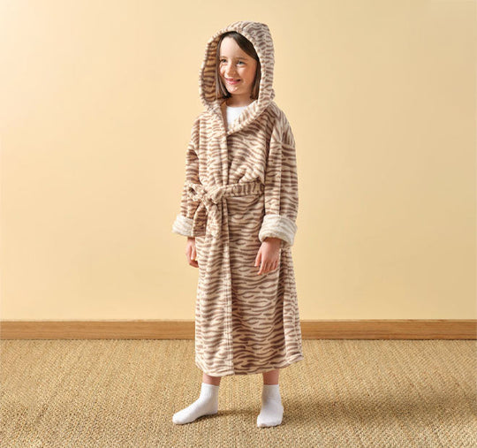 Plush Kids Bathrobe Range Tiger