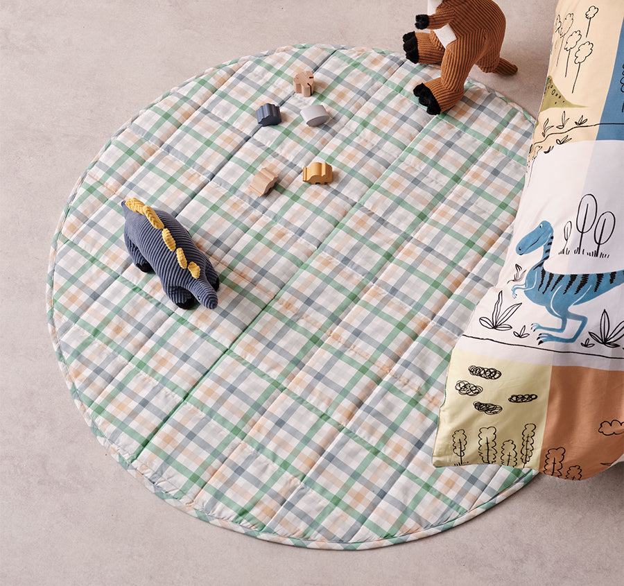 Prehistoric Patchwork 120cm Round Playmat Multi