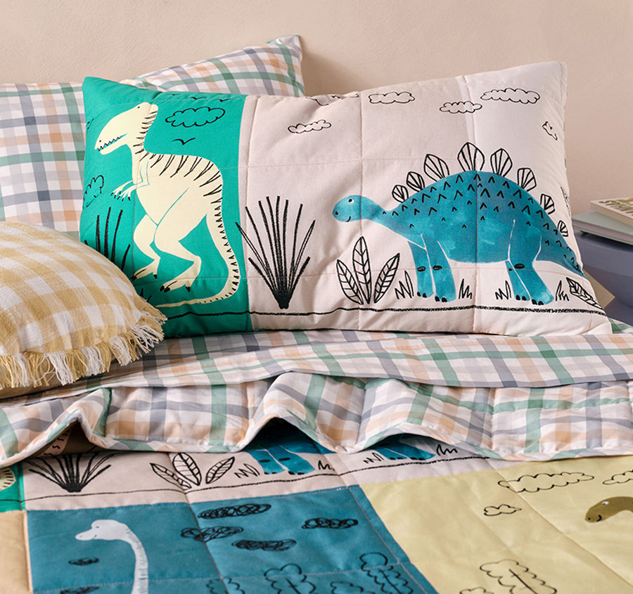 Prehistoric Patchwork Coverlet Set Multi
