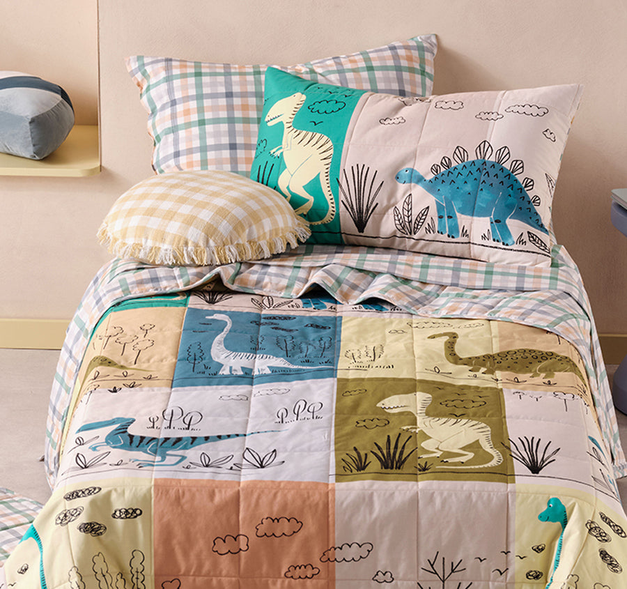 Prehistoric Patchwork Coverlet Set Multi