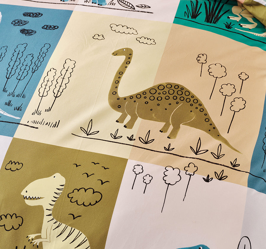 Prehistoric Patchwork Quilt Cover Set Range Multi